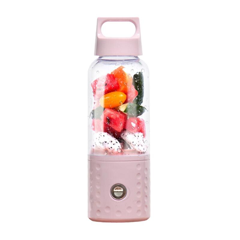 500ml usb eletric frukt juicer maskin mini reise liten fruktpresse oppladbar maker blender avtrekker kopp: Rosa