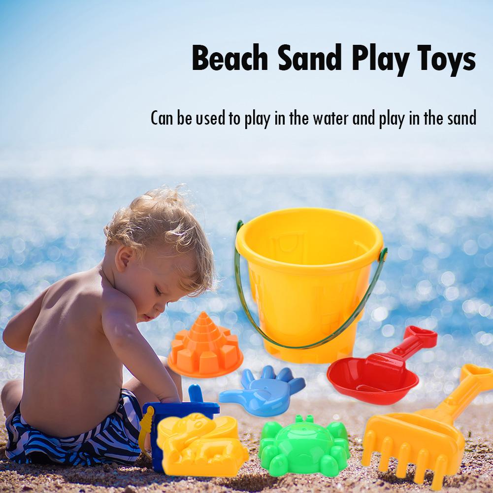 7 Stks/set Baby Kids Strand Zand Spelen Speelgoed Emmer Schop Voorgewende Spelen Speelgoed Zand Strand Schop Speelgoed Kinderen Gekleurde Plastic schop