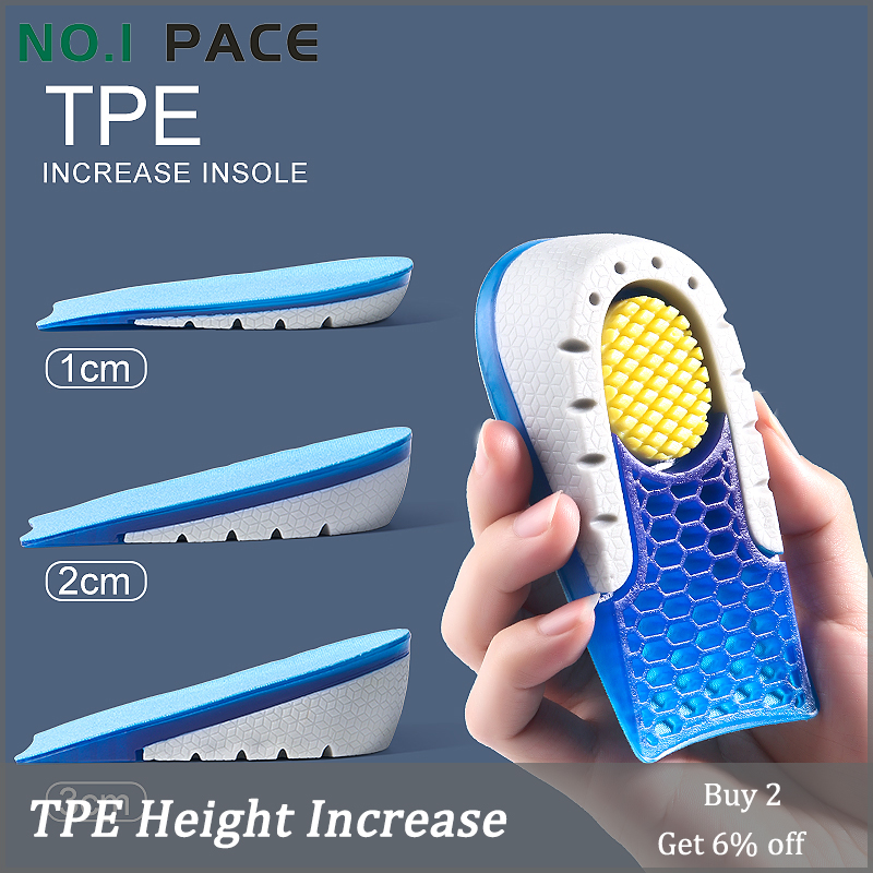 NOIPACE-taloneras de gel de silicona plantillas aumento altura para aumento de estatura plantillas ortopedicas para los pies