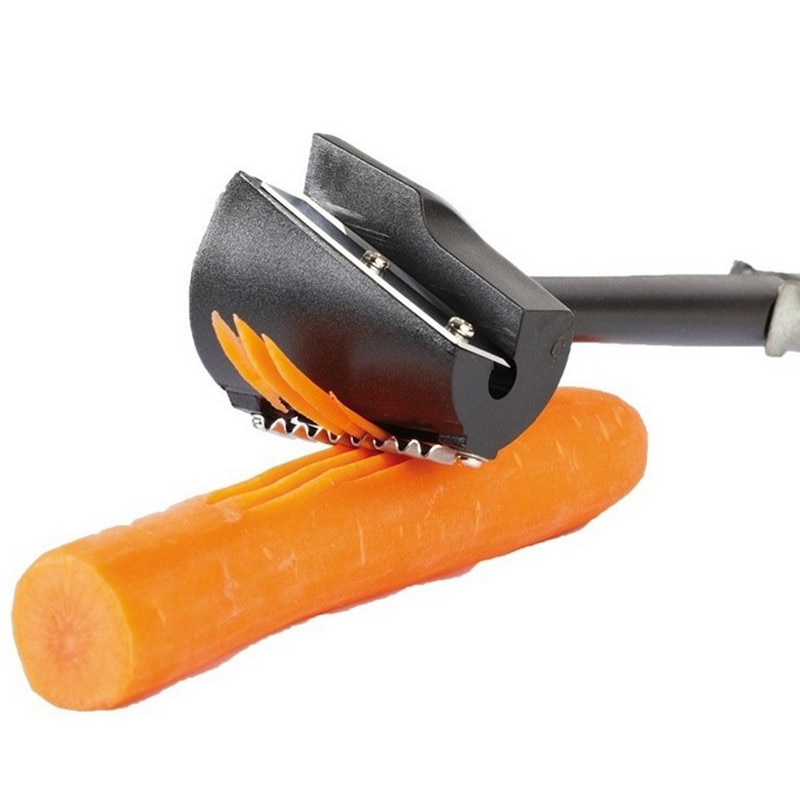 Kitchen Gadgets Vegetable Slice Grater Stainless Steel Carrot Peeler Fruit Carving Decoration Tool Kitchen Accessories