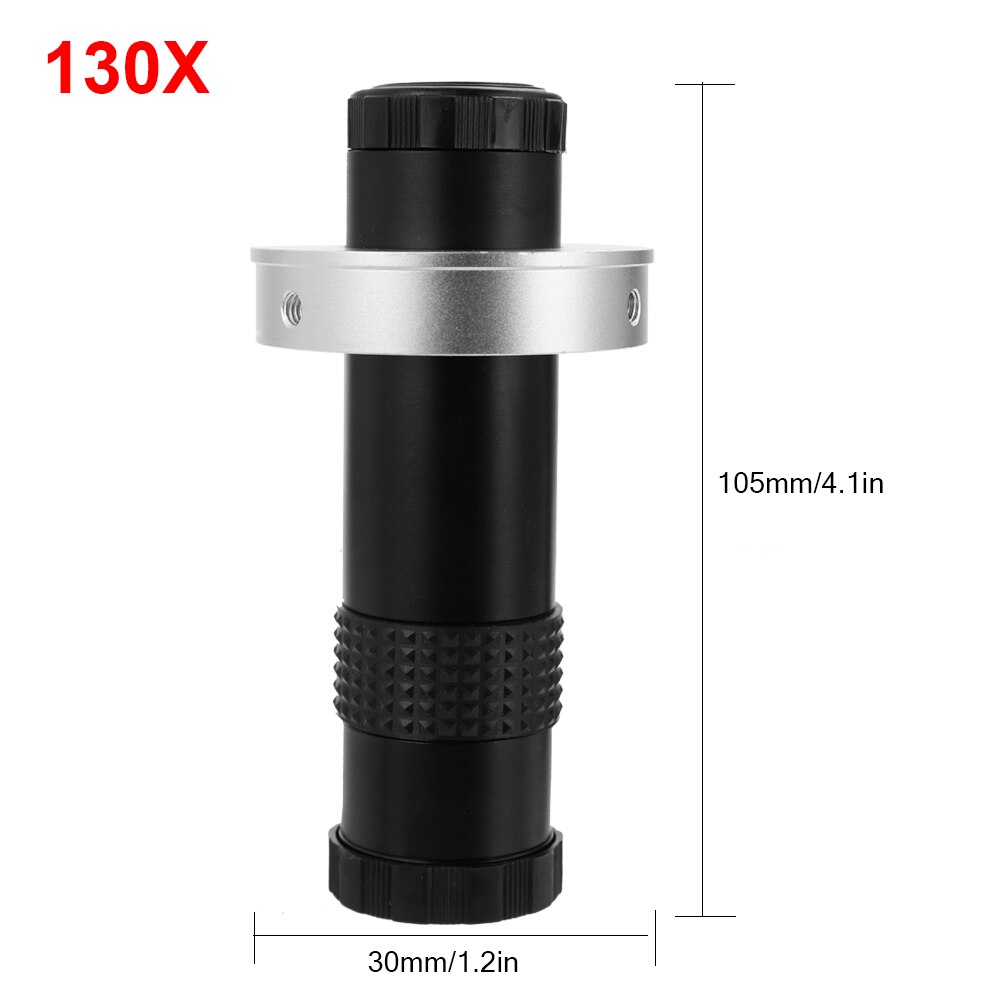 Microscope Lens Adapter Microscope Parts Fits X-DS-0745 120X 180X 300X Zoom C-mount Lens for Industry Video Microscope Camera: 130X