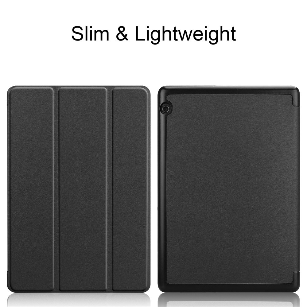 Leather Flip Case for Huawei MediaPad T5 10" - Trifold Stand Cover - Ultra Slim, Waterproof, Shockproof