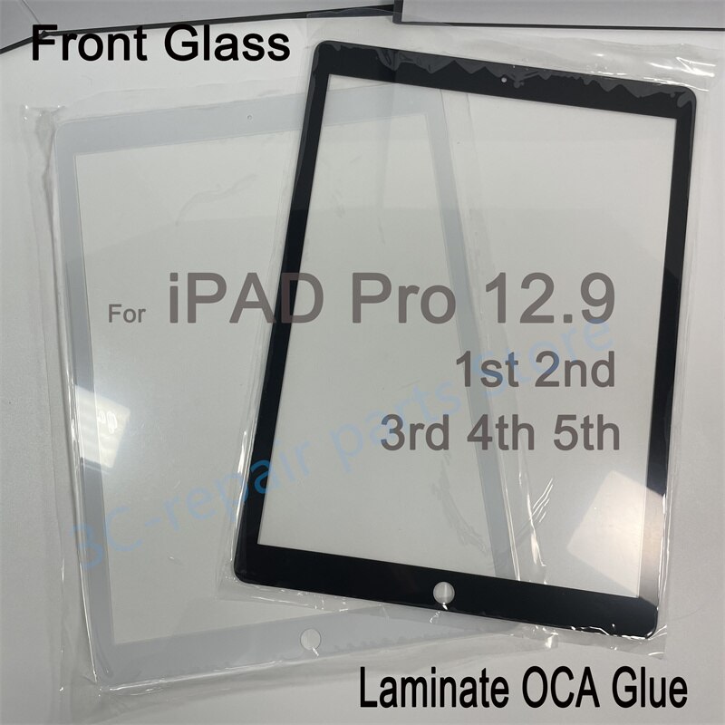 Outer Lcd Screen Panel Repair For Apple iPad Pro 12.9 1st 2nd 3rd 4th 5th Front Glass Laminated OCA Glue External Eplacement