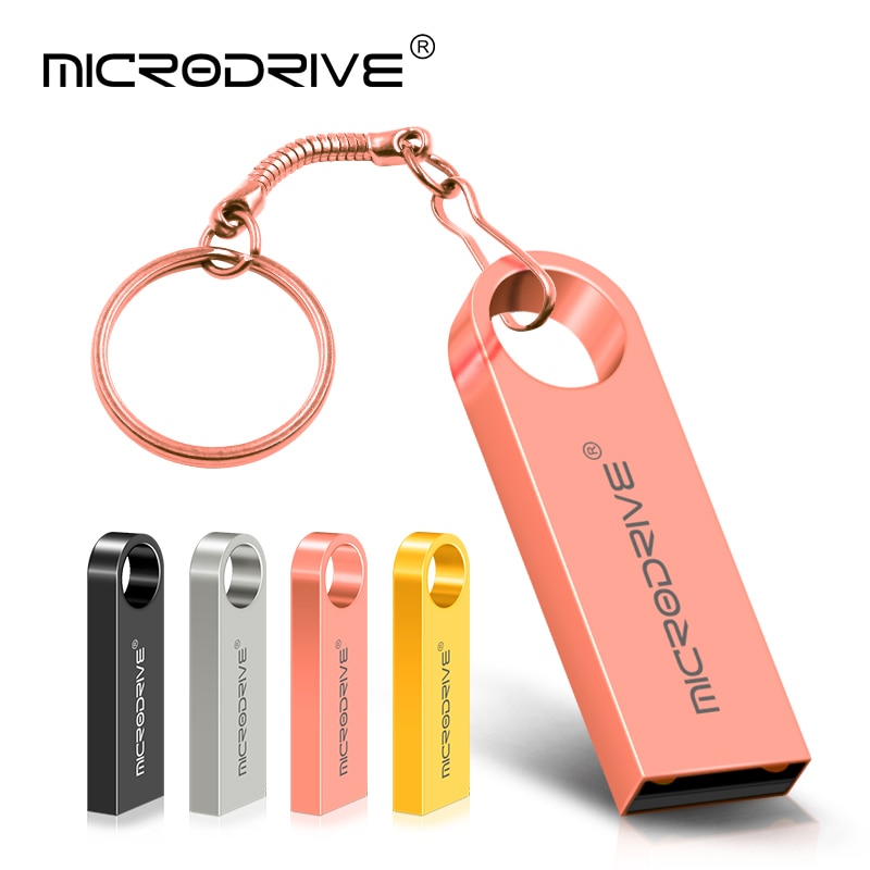 Metallo USB Flash Drive 64 gb pen Drive 16GB 8GB Pendrive 32gb Bastone di Memoria Flash 128gb impermeabile pen Drive disk usb per auto