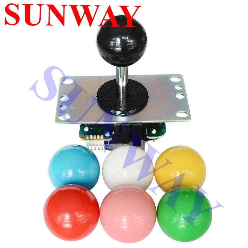 2 unids/lote Original Japón Sanwa Joystick JLF-TP-8YT balancín de lucha con Topball y cable de 5 pines para pieza de juego de arcade Jamma