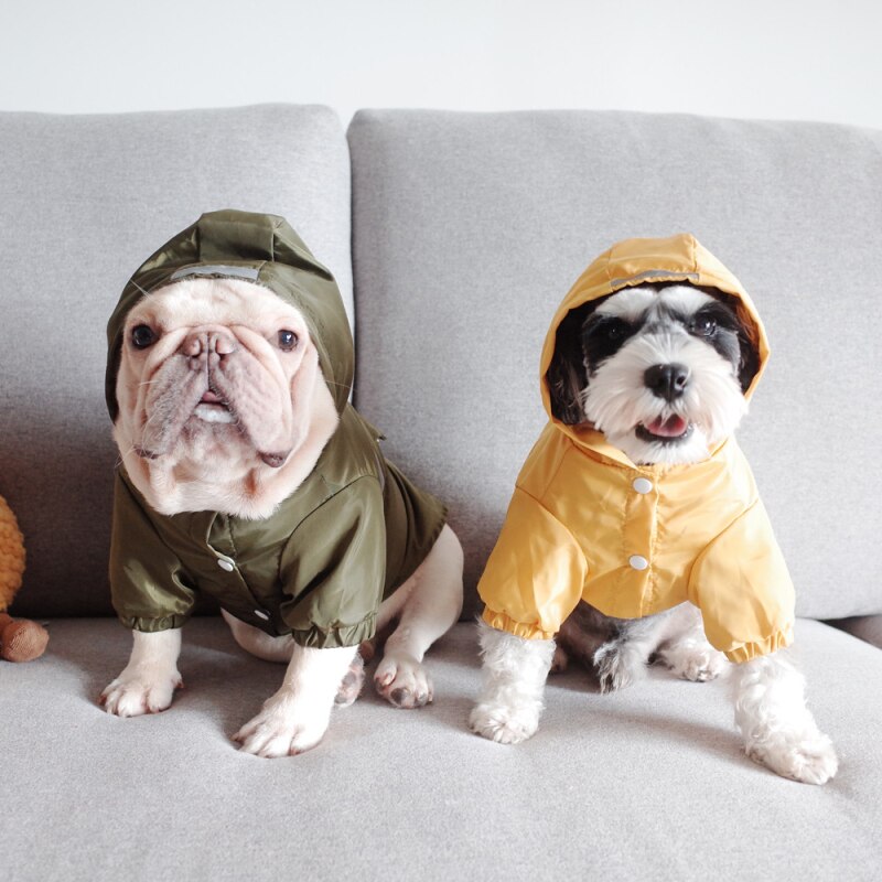 Hund regnfrakk kjæledyr vanntette klær regnjakke pomeranian puddel bichon schnauzer mopper fransk bulldog klær corgi kostymer