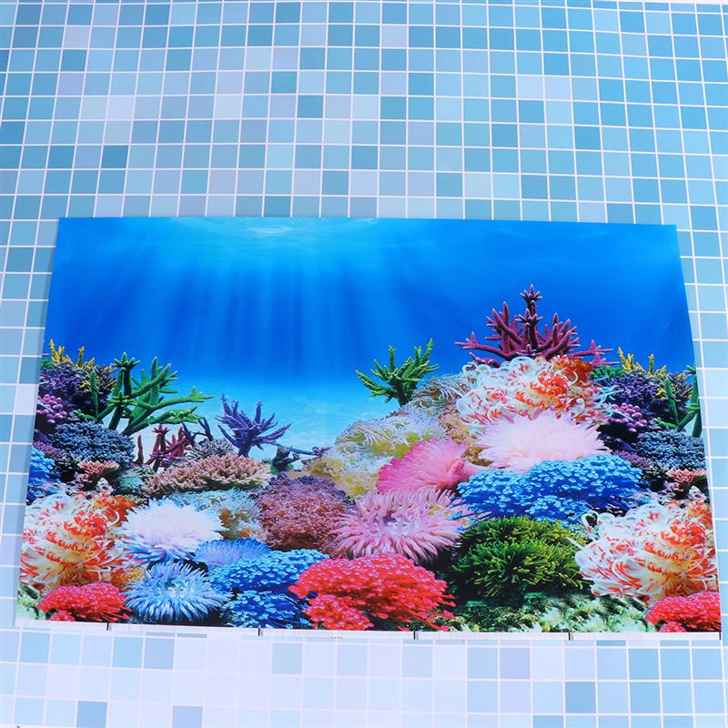 30x42cm Aquarium 3D Background Scenery Sticker Double Side Glass Decal Background Decoration For Fish Tank Aquarium Accessories: 01