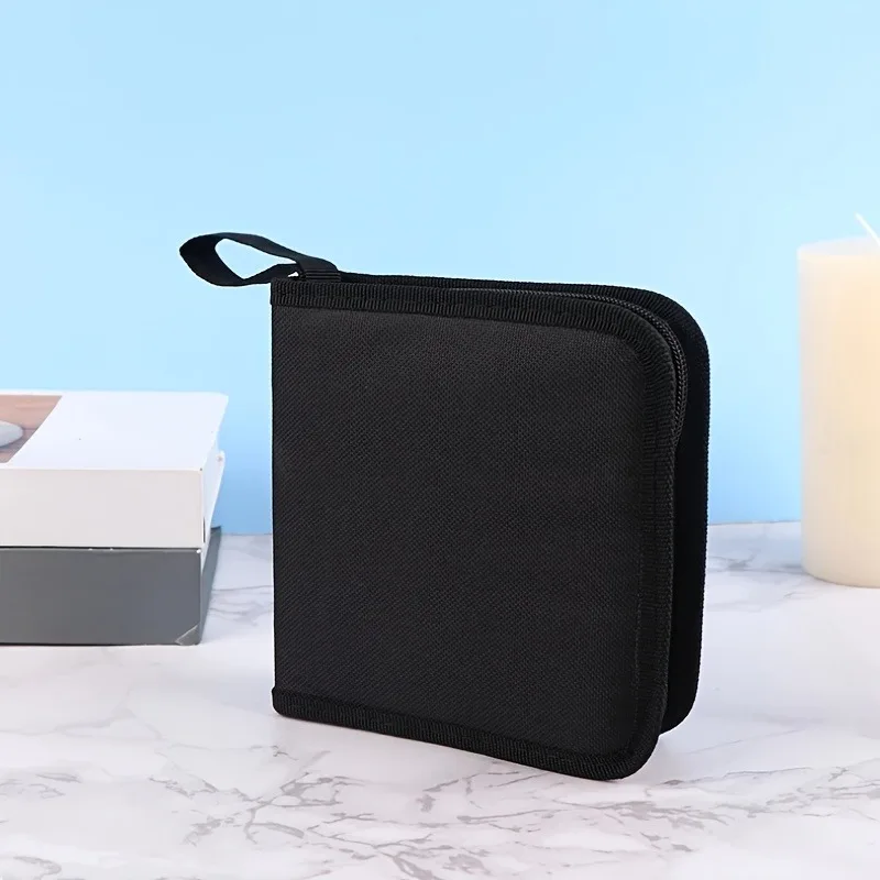 Zipper Discs Storage Case, Holds 40 CDs/DVDs, Portable Discs Case Holder, Home & Travel Use - Keep Your Discs Organized!