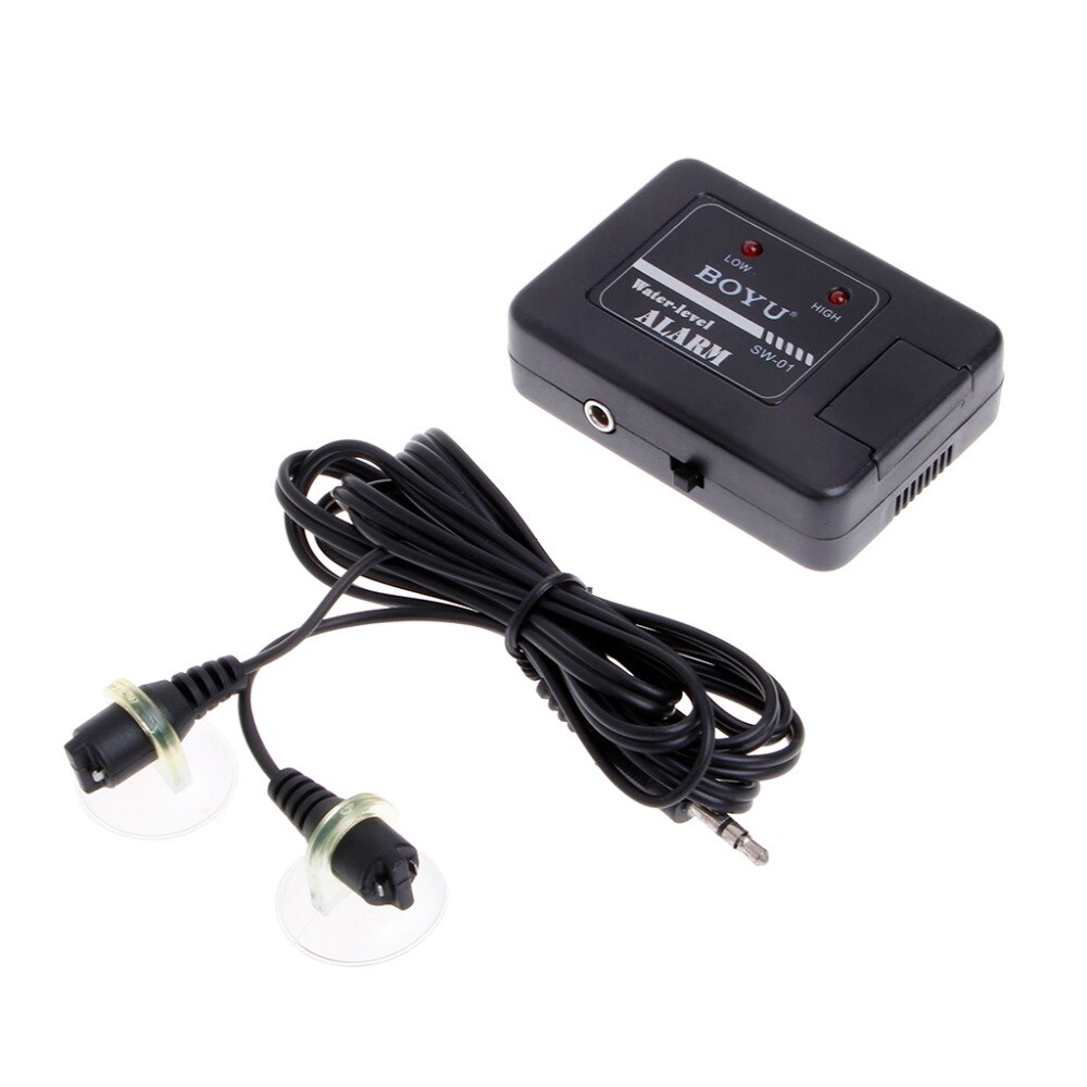 High/Low Water Level Alarm With Probe Splitter Cable For Fish Tank Aquarium Supplies Black C42