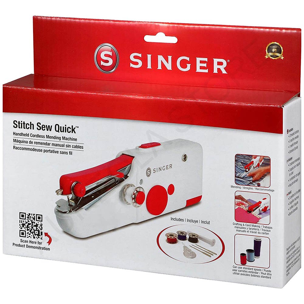 SINGER Small Hand Sewing Machine Mini Embroidery Portable Handheld Set DIY Cordless Handwork Tools Accessories