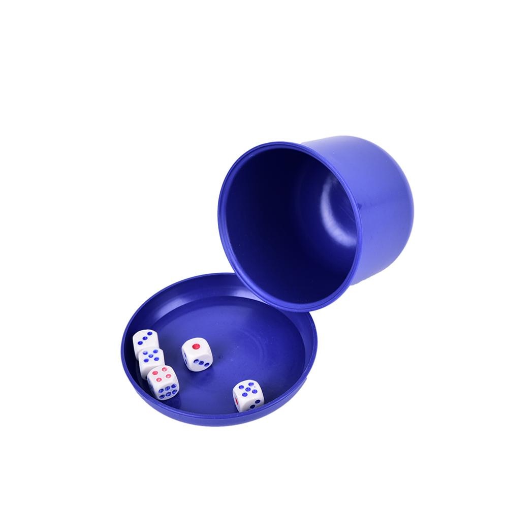 Jeu de dés KTV avec tasse à secouer, 1 ensemble de 10mm ABS Bar fête, jeu de société, boîte de dés de divertissement, jeux de Table, couleur aléatoire