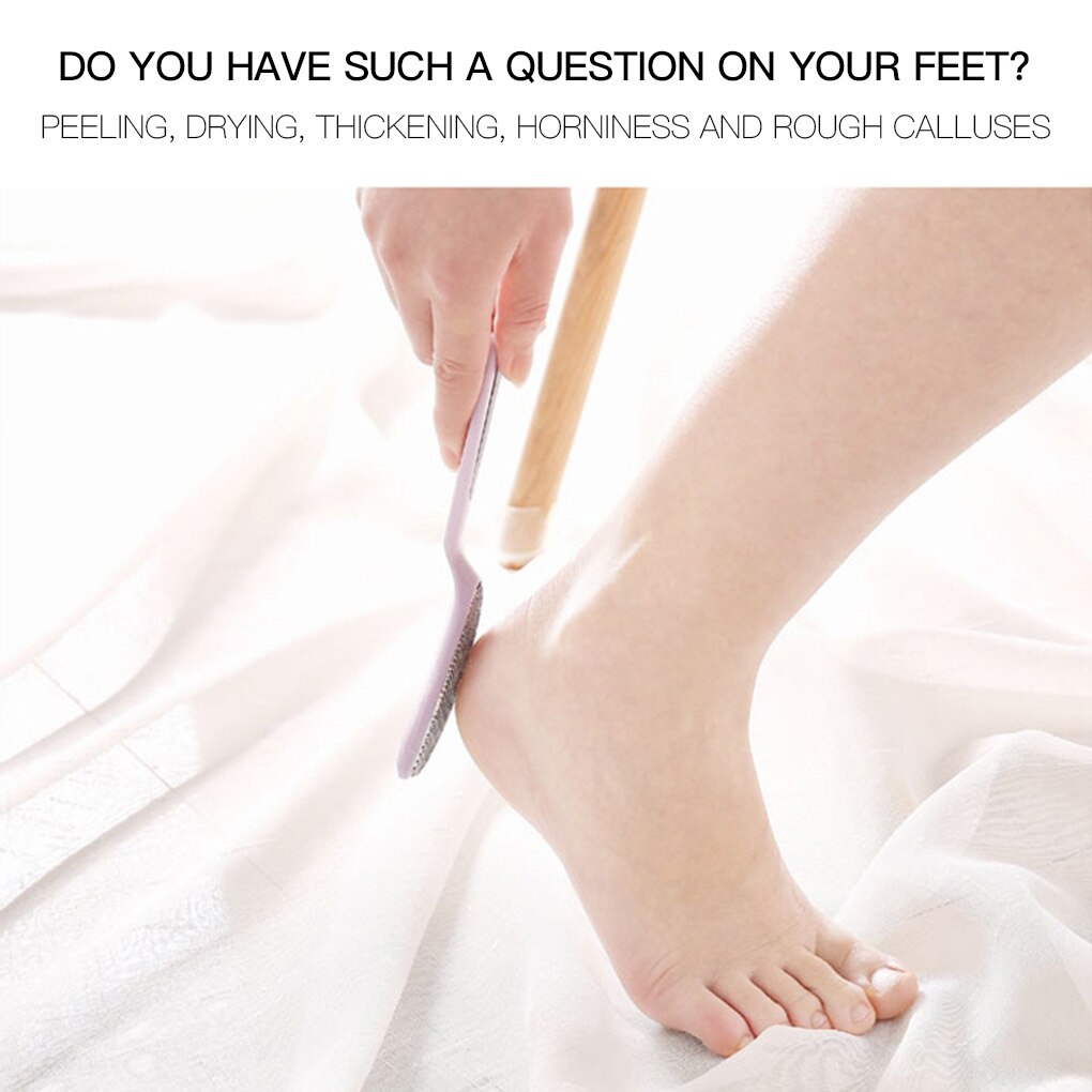 Pedicure Foot File Stainless Steel Foot Pedicure Tool Plastic Handle Dead Skin Remover Color Random