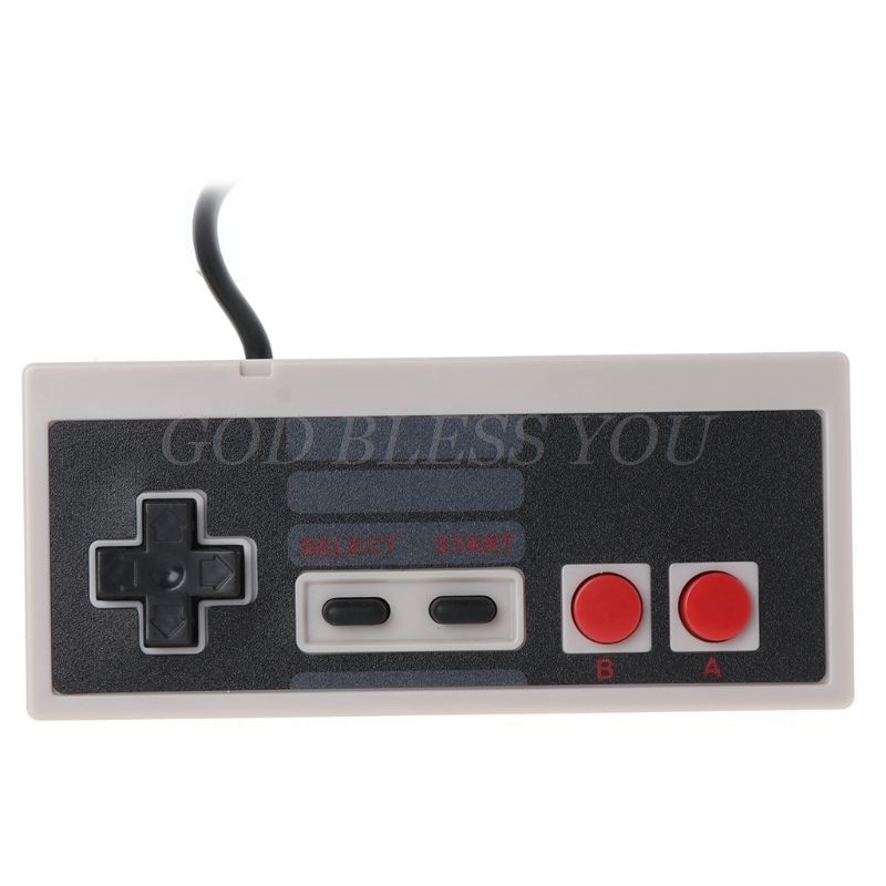 USB Gaming Controller Plug-Play Plastic Black+Gray for NES PC Windows