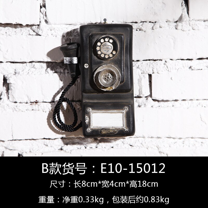 Retro wall phone pendant restaurant wall decoration bar restaurant coffee shop wall decoration: type B
