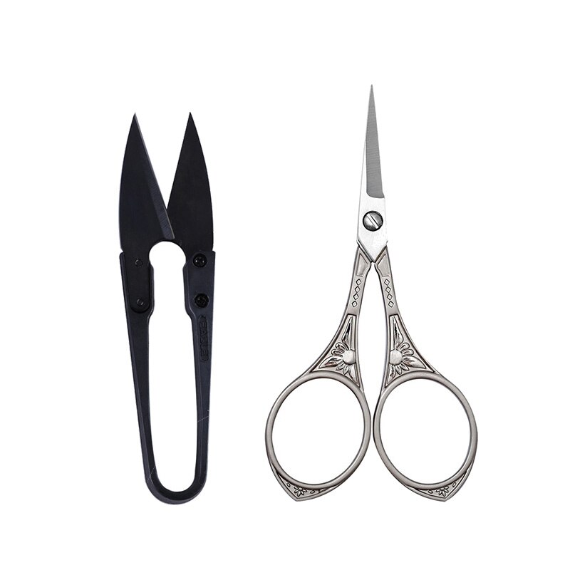 2Pcs Europese Retro Tailor Schaar Kruissteek Antieke Vintage Draad Borduurwerk Schaar Sewings Voor Handwerk Diy: S