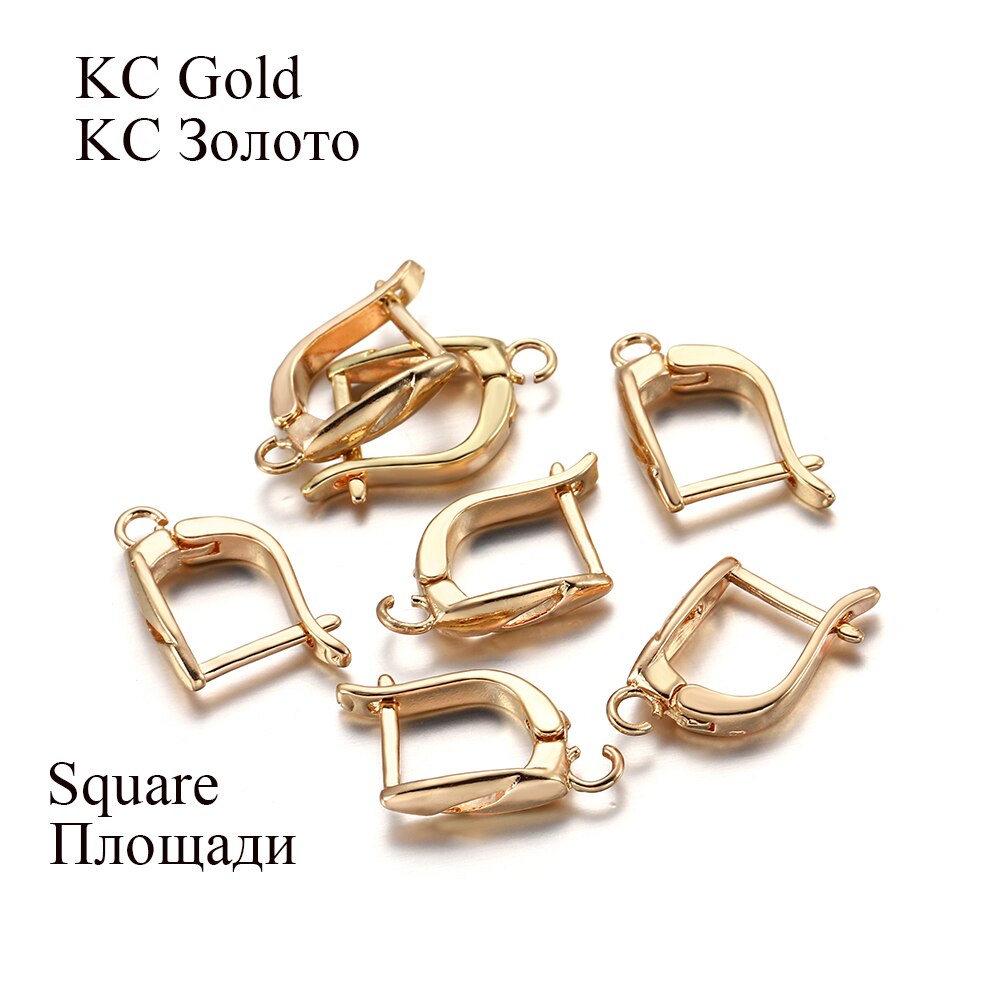 6-12Pcs/lot Brass French Earrings Hooks Clips Lever Back Open Loop Clasps For Diy Jewelry Making Findings Supplies Accessories: M / Orange