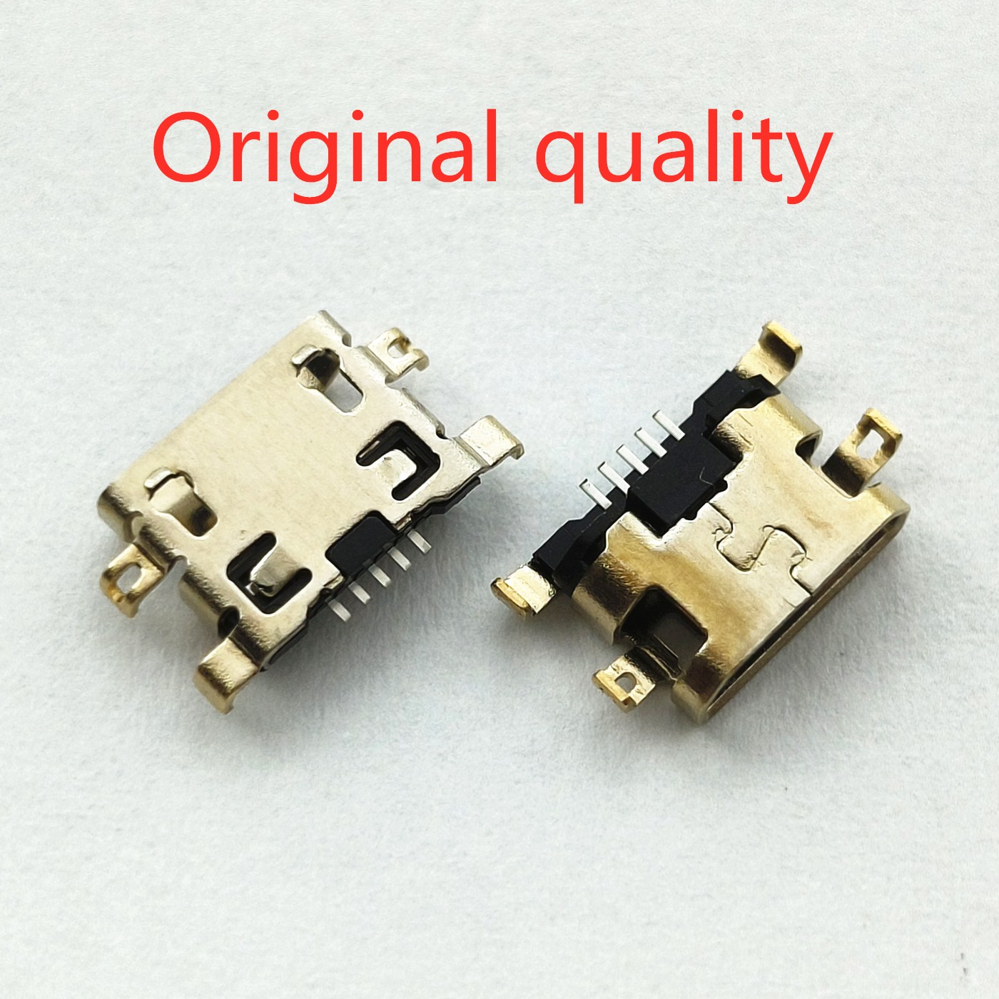 10-100 Uds Micro USB mini conector puerto de carga móvil para Motorola MOTO E5 E4 Alcatel 5025g conector Jack Socket Dock: Gris oscuro / 50-79 Unids