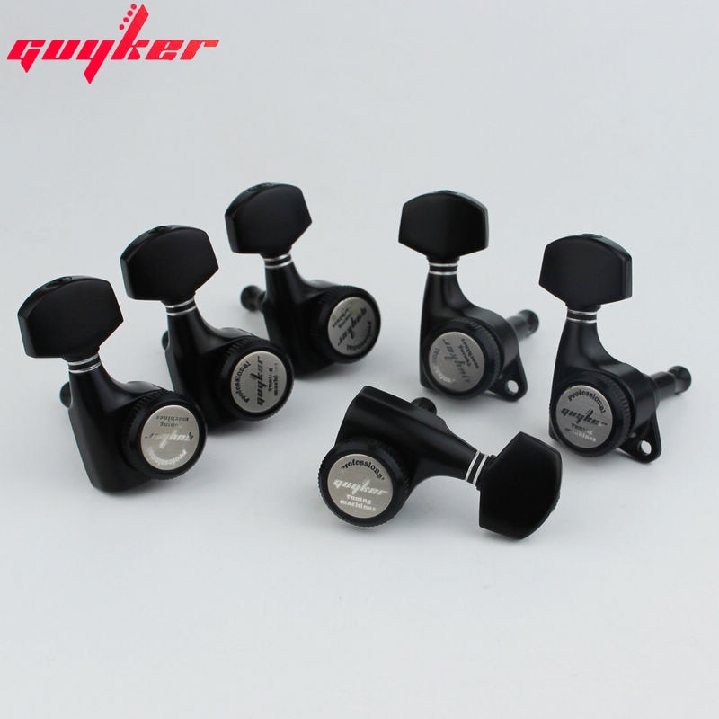 Guyker Zwarte Gitaar Locking Tuners/Verbeterde Versie Elektrische Gitaar Machine Heads Tuners Lock String Stemsleutels Voor Lp, sg, Tl