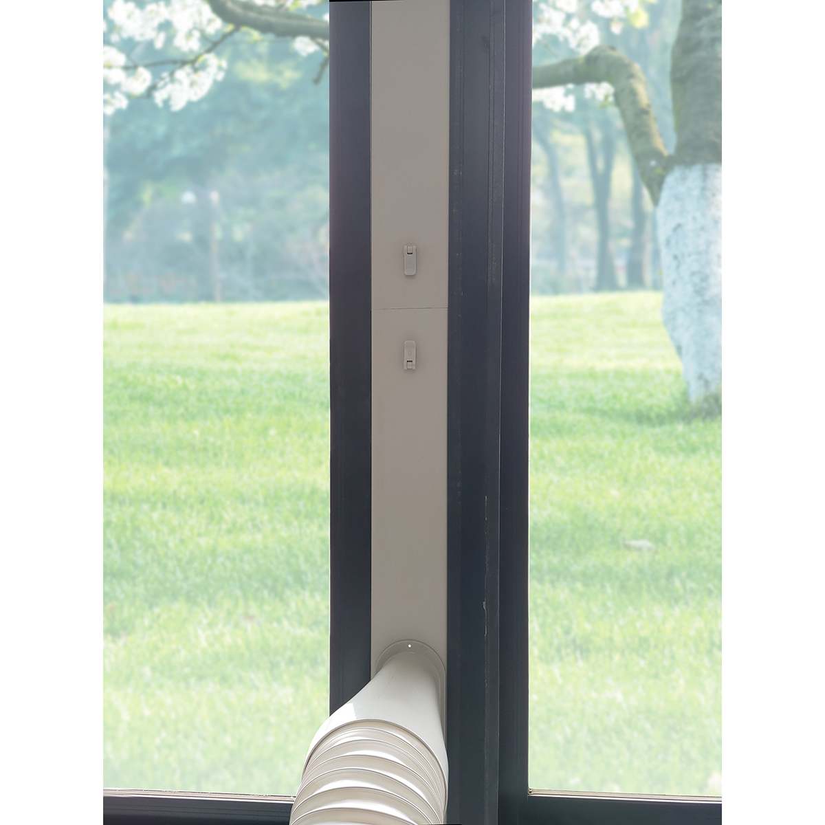 130/190cm Portable Air Conditioner Accessories Adjustable Window Air Seal Auto Lock Air Outlet Exhaust Vent Pipe Hose Connector