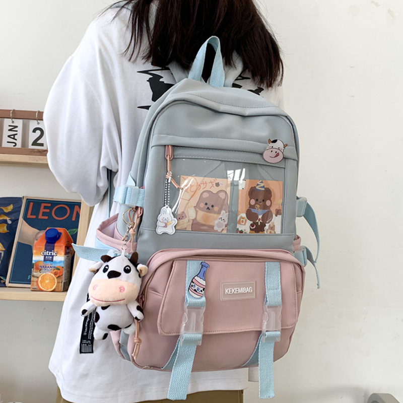 mode vrouwen rugzak kawaii canvas vrijetijdstas rugzak boekentas voor tiener meisje schooltas laptop mochila