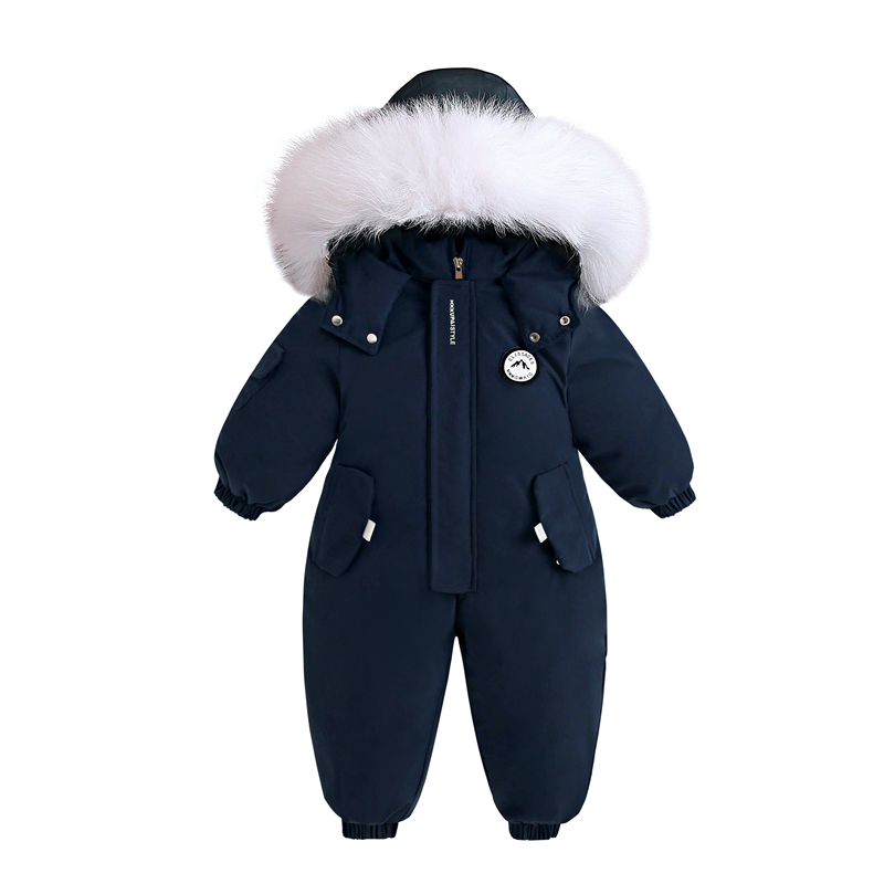 Combinaison de Ski d'hiver en velours pour bébé, combinaison pour garçon, vêtements chauds pour enfants, ensemble de vêtements imperméables pour enfants de 1 à 5 ans: Bleu / 5