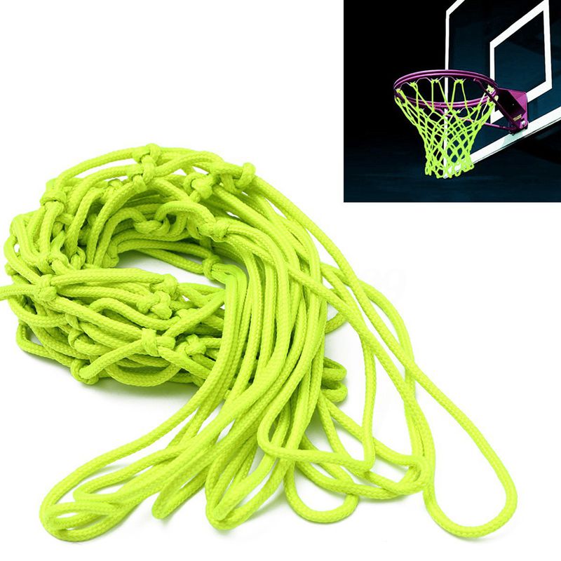 -Glow In The Dark Basketball Net Light Powered Sun Standard Size Shooting Training
