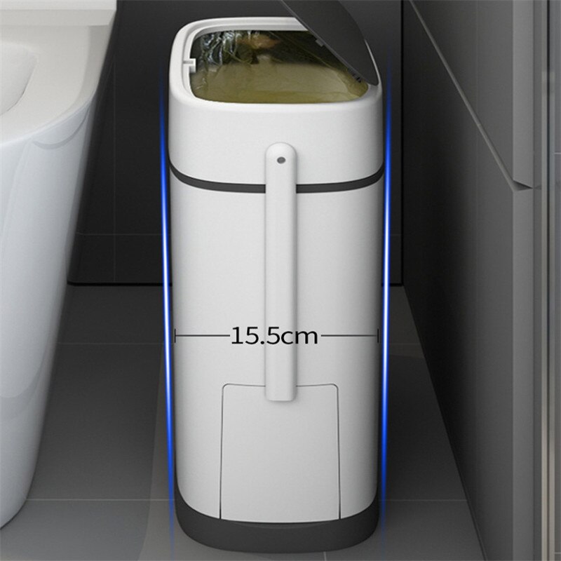 14l smarte skraldespand badeværelse nul affaldsspand en nøgle skraldespand holder i køkkenet m / børste til toilet smal søm
