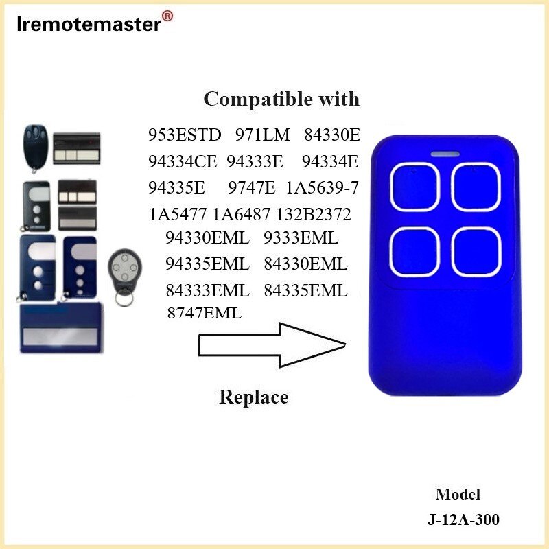 Gate Control for Liftmaster Multi frequency 270-868 Garage Door Remote Duplicator 433.92 Opener 433MHz Fixed Rolling Code