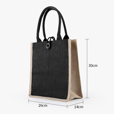 Sac à main de couleur jaune naturel, sac à bandoulière simple de grande capacité pour restaurer les anciennes manières, sac fourre-tout: Black