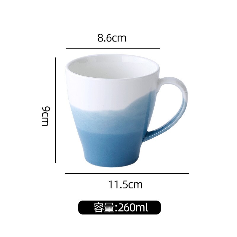Nordisk stil simpel husstand keramisk vand kaffe te kop farveblødt kaffe rejsekrus la hua fad sæt kopper og krus drinkware: F