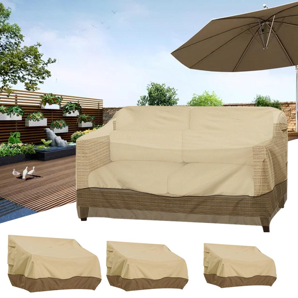 Utomhus loveseat lounge bänk överdrag vattentätt dammtätt uv-beständigt sofföverdrag  #4o
