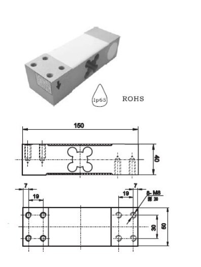 weight sensor load cell electronic platform scale pressure sensor 60kg 100kg 200kg 300kg 500kg weighing sensor strip club shape
