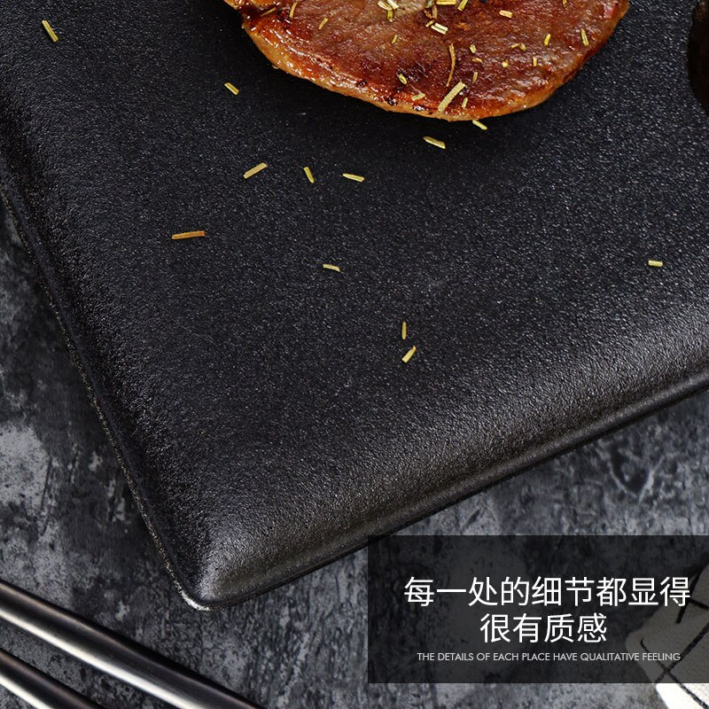 Japanse Balck Keramiek Blakefast Plaat Steak Plaat Dessert Lade Taart Lade Voor Thuis Hotel Restaurant Party