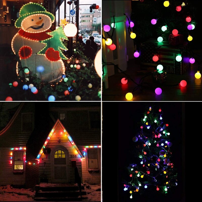 4m/6m/10m/20m/30m/50m bollen lichtsnoer, lichtslinger met led-verlichting, kerstversiering voor thuis, feest, straatverlichting