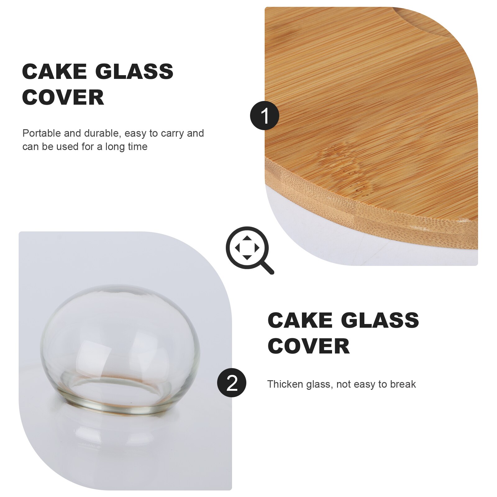 1 Pc Portable Cake and Cupcake Carrier Perfect for Transporting Cakes Cupcakes Pies or Other Desserts-20cm(Cake Cover+Bottom