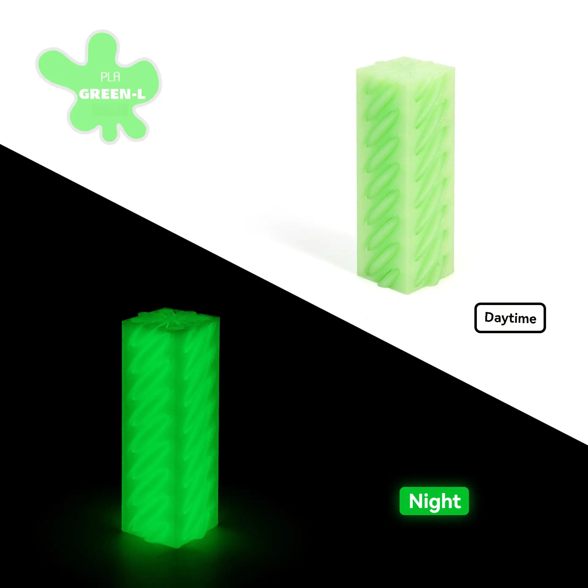 3D Printed Pyramid Impossible Pass-through Sculpture Square Pillar Helix Screw Fidget Toy Spiral Cone Decompression Ornament: army green