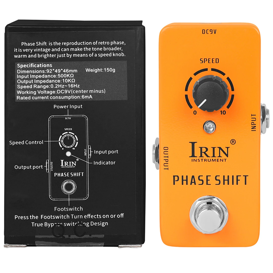IRIN Guitarra Effect Pedal Compression Fuzz Overdrive Distortion Boost Bass True Bypass Pedals Electric Guitar Accessories: Light Grey