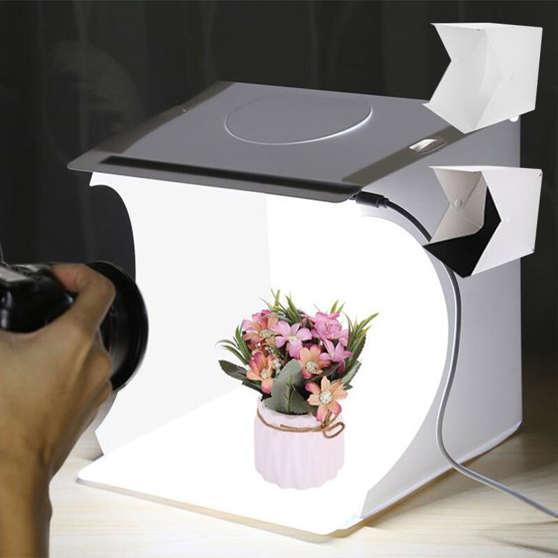 Mini Ring Lightbox Folding Portable Photo Studio Box Photography Softbox light box Studio Shooting Tent Box Shooting Tent LED