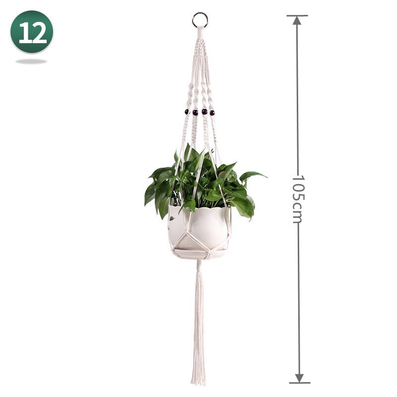sales 100% handmade macrame plant hanger flower /pot hanger for wall decoration countyard garden: 12