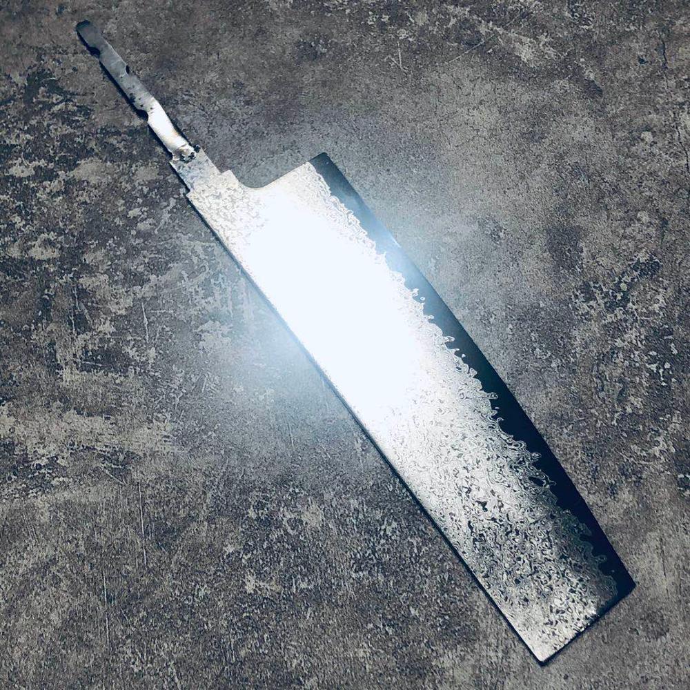 DIY Handmade Forged Kitchen Knife Blank Japanese Damascus Chef Knife Material Sharp Santoku Sliced Bread Nakiri Gyuto