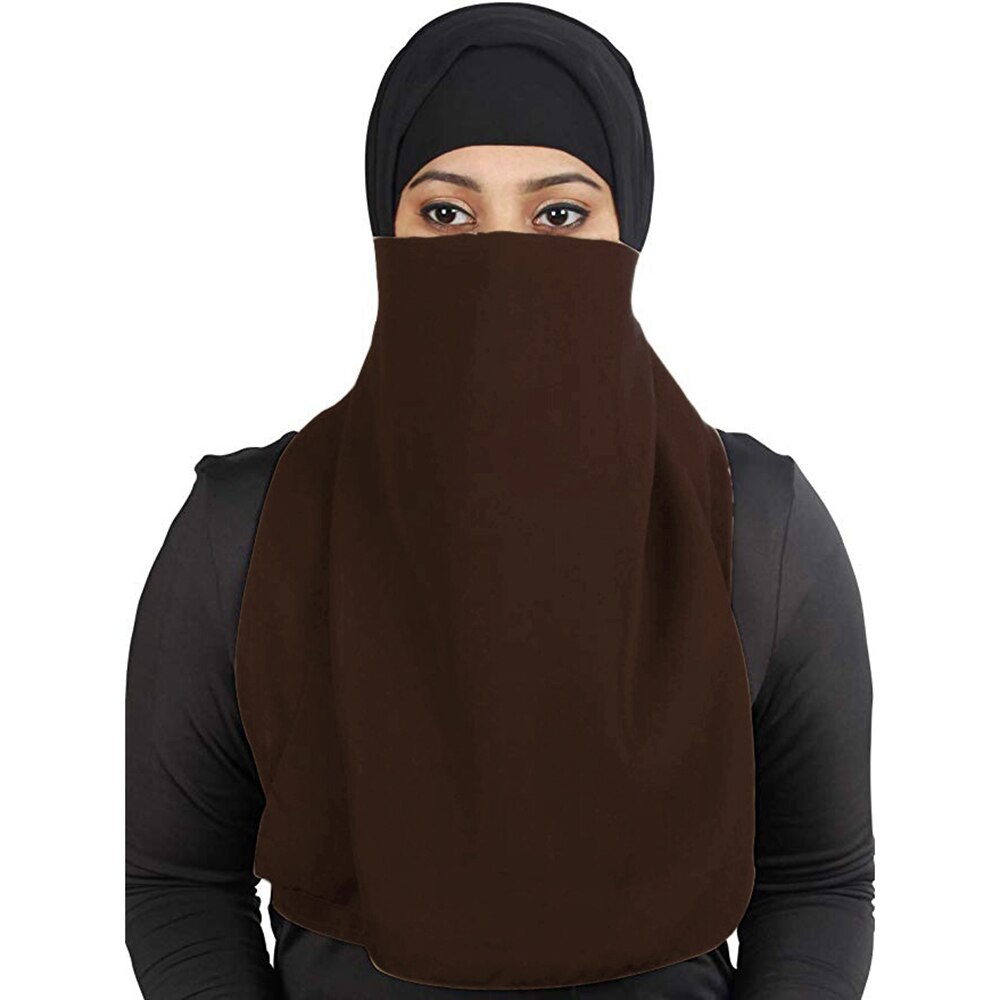 Velo musulmán de una pieza para mujer, hiqab islámico, Modesty, una sola capa, pañuelo Amira, Ramadán, árabe, Purdah: 08 Dark Coffee