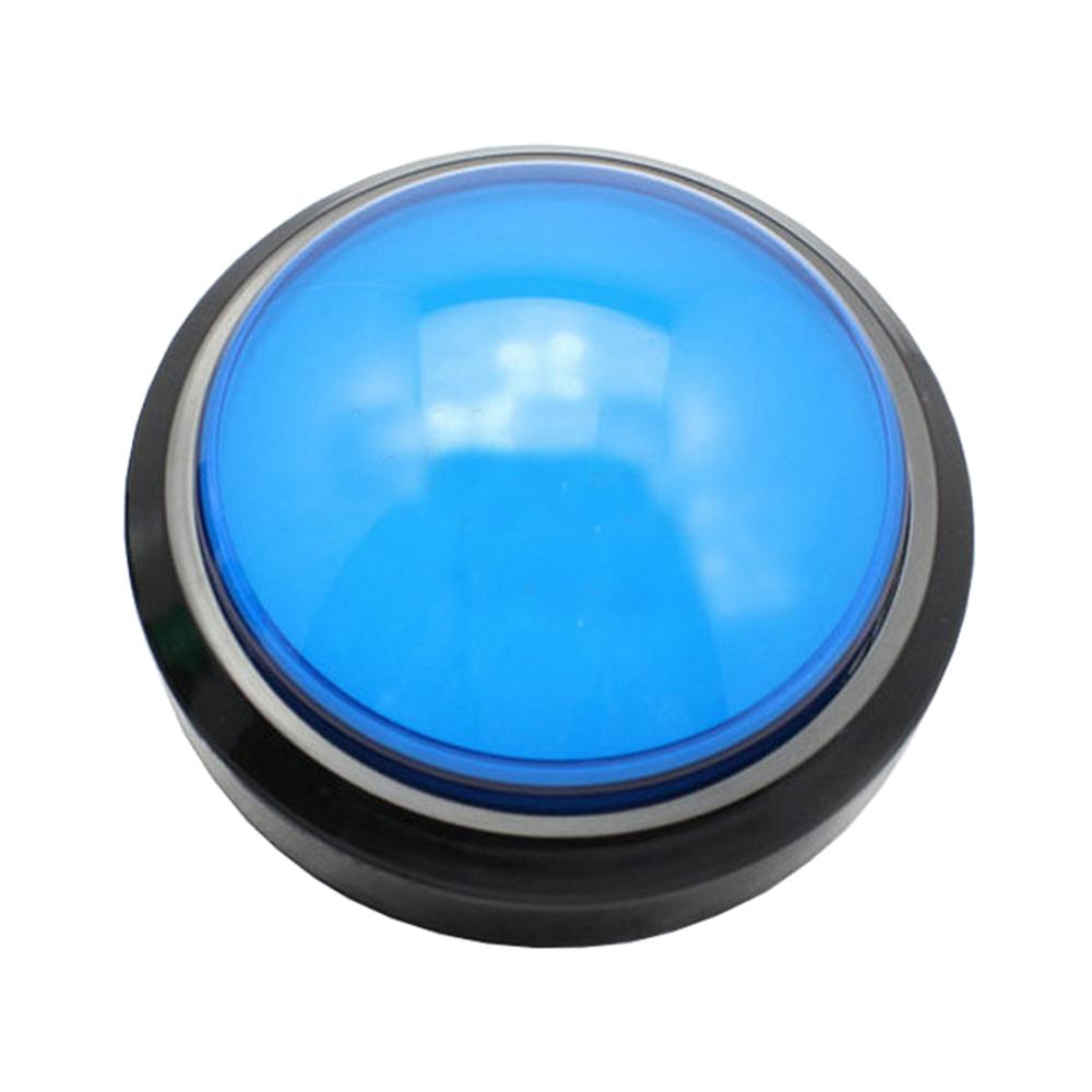 Grand bouton-poussoir rond éclairé par LED de diamant, 100mm, avec micro-interrupteur pour Machine de jeu d&#39;arcade, à monter soi-même