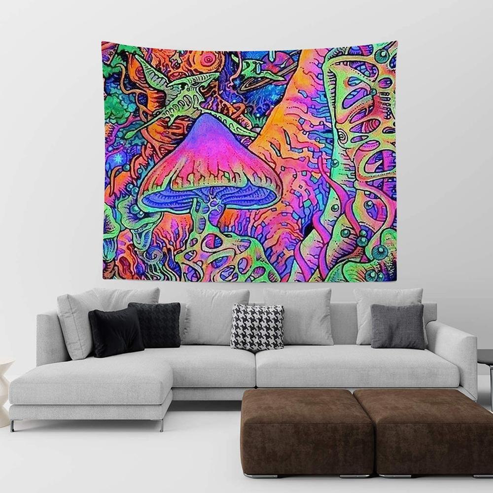 Abstract mushroom psychedelic background cloth background tapestry cloth tapestry mural wall decoration decoration home L1K9