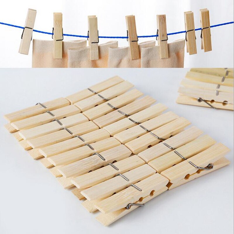 20 Pcs 60Mm Natuurlijke Houten Clips Voor Foto Clips Wasknijper Craft Decoratie Clips Pinnen: Default Title
