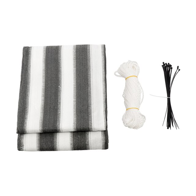 Home Balcony Privacy Screen With Grommets Fence Deck Shade Yard Cover UV Sunblock Wind Outdoor Garden House Sail Awning: Dark Grey