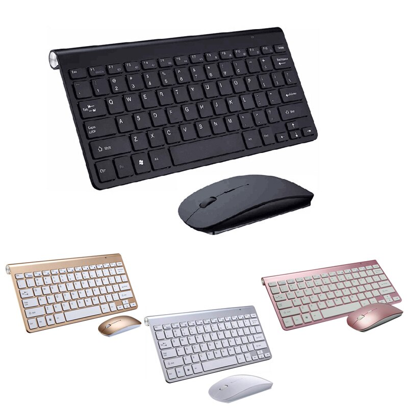 Ultra Slim 2.4GHz Wireless Keyboard With Mouse Mice Kit Set For Desktop Laptop PC Computer GDeals