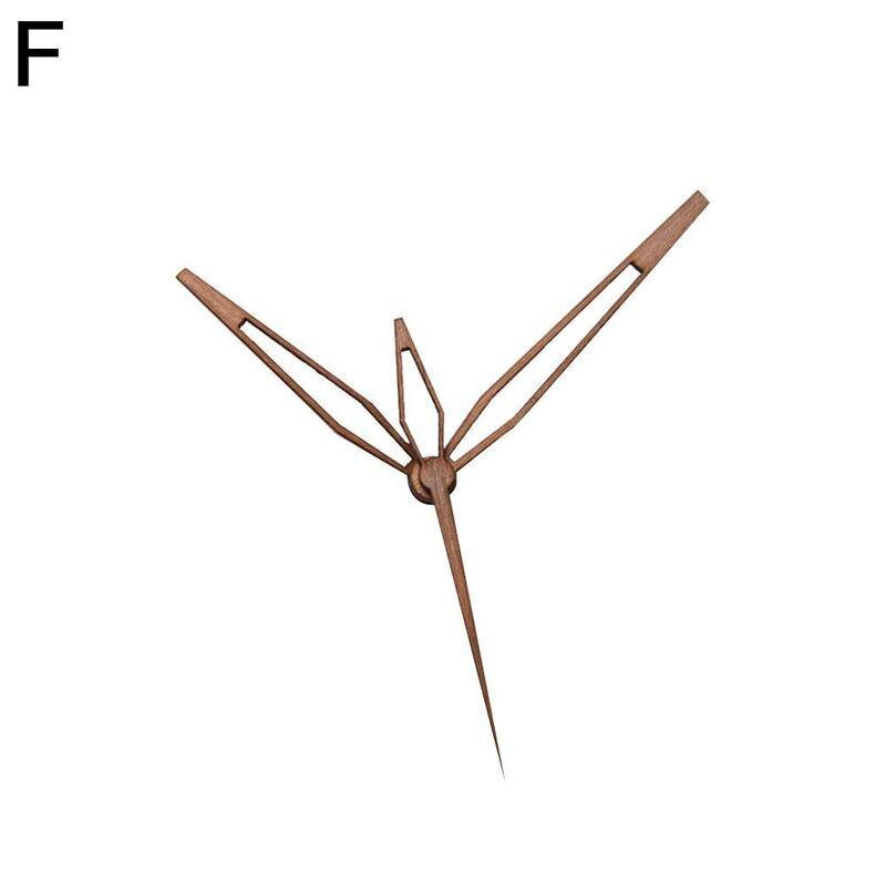 1pcs Wooden Pointers DIY Wall Clock Hands 10-12 Inch Clock Walnut Wood Needle Quartz Clock Replace Part Accessories: F