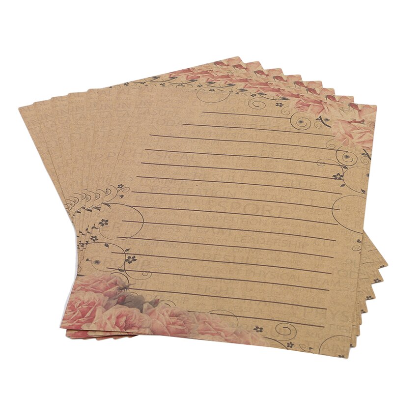 Office Envelope Letter Paper European Country Style Vintage Message Writing Love Paper Letter Set School Stationery Supply: style2