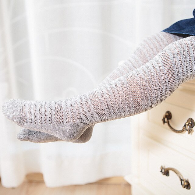 Neue sommer Baby strumpfhosen atmungs dünne baumwolle Gittergewebe freundlicher mädchen weiß strumpfhosen freundlicher freundlicher Baby mädchen strumpfhosen: grau / 12-24 Monate