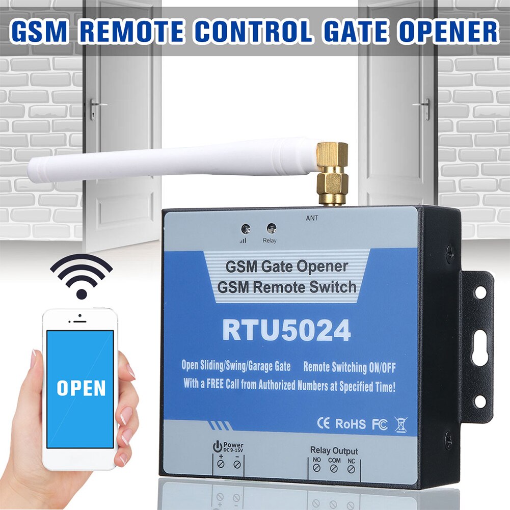 1pcs RTU5024 GSM Gate Opener Relay Switch Wireless Remote Control Door Access Door Opener Free Call 850/900/1800/1900MHz home